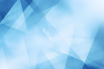 Obraz premium modern abstract blue background design with layers of textured white transparent material in triangle diamond and squares shapes in random geometric pattern