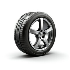 3d Car tire isolated in white background
