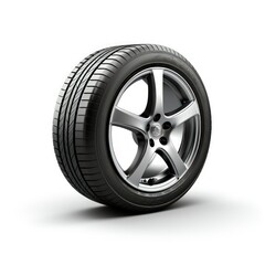 Obraz premium 3d Car tire isolated in white background