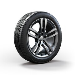 Fototapeta premium 3d Car tire isolated in white background
