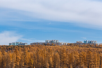 Town of Neryungri in autumn