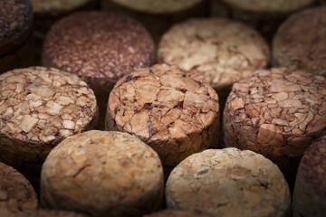 Wine corks close-up