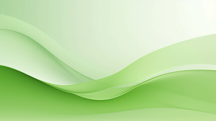 Obraz premium Light green curves mixed with white are pleasing to the eye.