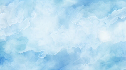 Abstract Blue Winter Watercolor Background