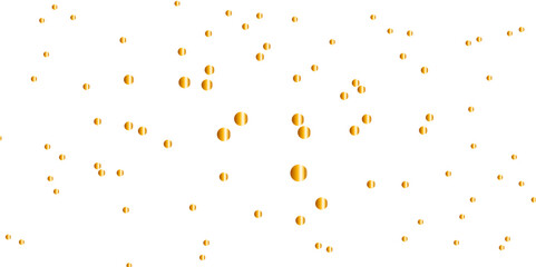 Abstract luxury golden confetti glitter and bokeh falling down on transparent background. Shiny glittering dust. Holyday, festive and celebration background.