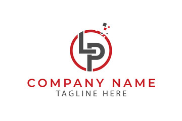 Obraz premium LP, LP lettermark logo, LP wordmark logo, LP monogram logo