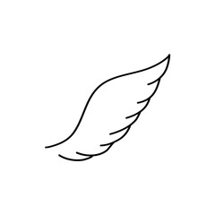 Obraz premium Cartoon doodle bird tattoo wing icon