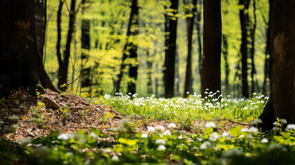 The Lush Green Forest. Generative Ai