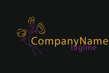 Fototapeta na wymiar Flowers logo, Boutique logo, Boutique design logo