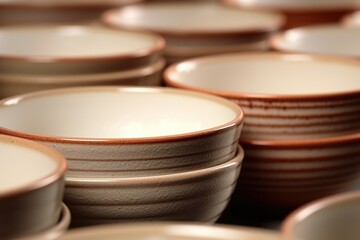 Close-Up of Colorful Bowls on Table