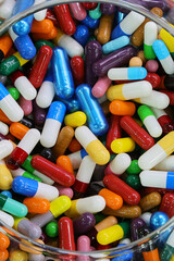 colorful pills background