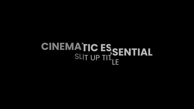 Basic Cinematic Split Up Title Intro