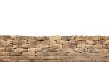 old brick wall isolated on transparent background cutout - obrazy, fototapety, plakaty