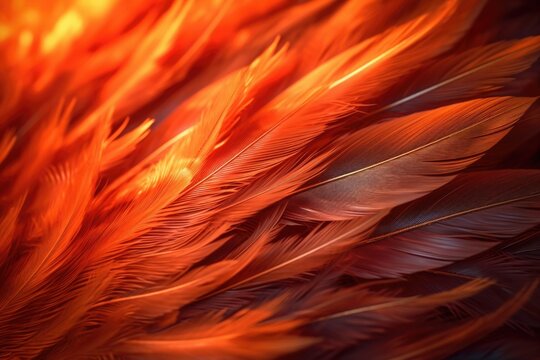 Close-Up of Orange Feathers