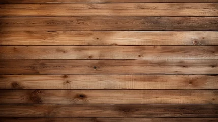 Fototapete Rund A wooden plank wall with a natural grain pattern and warm hues. © Usama
