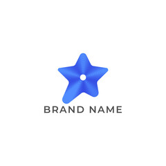 Obraz premium ILLUSTRATION STAR GRADIENT BLUE COLOR LOGO ICON TEMPLATE DESIGN VECTOR