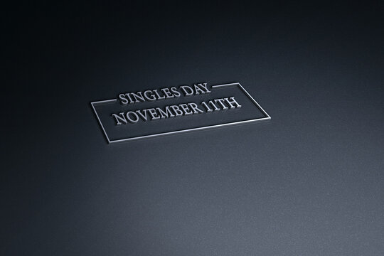 Singel Day November Stylish Text Design illustration