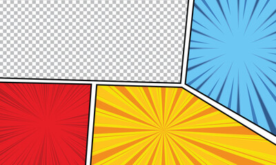 Obraz premium colorful comic scene background template