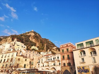Obraz premium View of Amalfi in Italian Campania