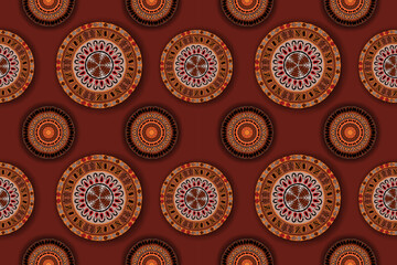 Traditional ethnic,geometric ethnic fabric pattern for textiles,rugs,wallpaper,clothing,sarong,batik,wrap,embroidery,print,background,vector illustration,african,bohemian pattern.
