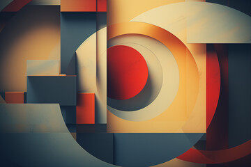 Abstract geometric background using retro style colors.