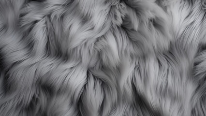 Close-up photo of silver cat fur