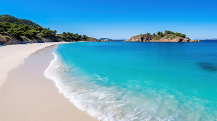 Fototapeta premium A Perfect Beach Day. Generative Ai