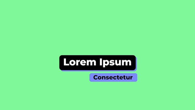 Simple Modern Animated Pop Up Title