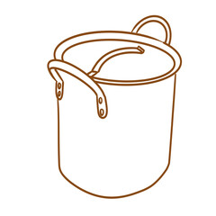 kitchenware_doodle_handdrawing_stainless high pot