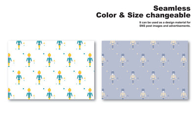 おもちゃの兵隊をモチーフにした背景パターン、シームレス、グラフィック素材