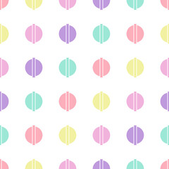 Fototapeta na wymiar Seamless pattern with circles in pastel colors. Vector illustration, colorful pastel design background
