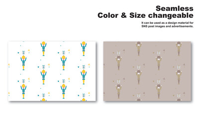 おもちゃの兵隊をモチーフにした背景パターン、シームレス、グラフィック素材