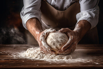 person is holding dough in his hands