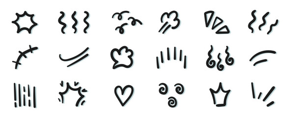 manga comic effect hand drawing doodle