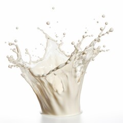 A Beautiful Splash of Milk in a White Cup