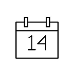 Calendar line icon design illustration