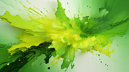 Detailed lime and olive abstract texture. Splashes of green and light green paint