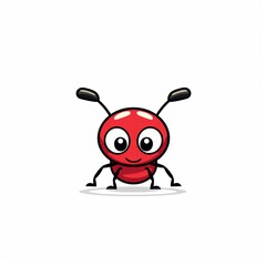 A Vibrant Red Bug with Piercing Eyes and Delicate Antennae