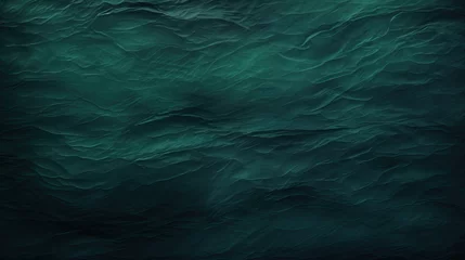 Zelfklevend Fotobehang Detailed emerald abstract texture. Green acrylic waves © Serhii