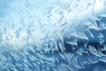 Obraz premium Frozen glass background texture. Icy winter patterns