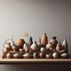 Fototapeta na wymiar vases on the table