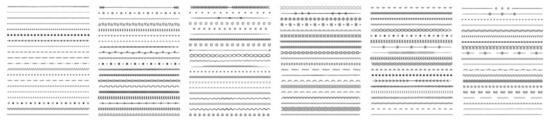 Hand drawn design elements. Border line. Vintage line elements. Decorative drawing badges. Decoration, banners, swirls divider, emblems, arrows. Vector illustration.