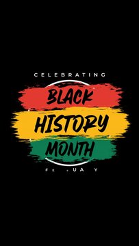 black history month animation february for social media post, south africa flag color, celebrating black history month