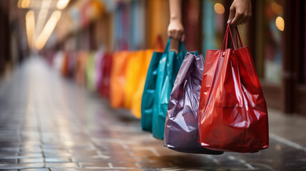 colorful shopping bags HD 8K wallpaper Stock Photographic Image 