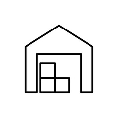 warehouse line icon design illustration