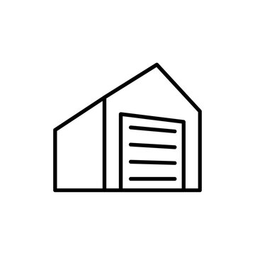 warehouse line icon design illustration