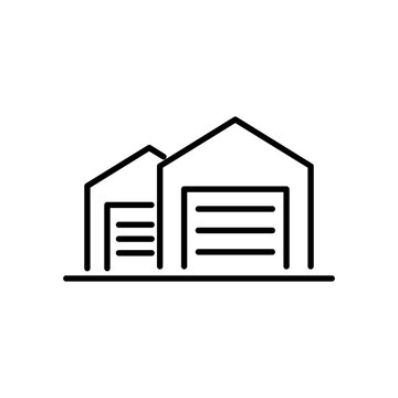 warehouse line icon design illustration