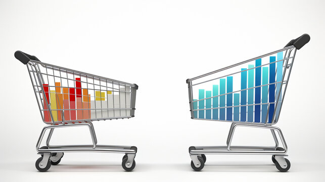 shopping cart with money HD 8K wallpaper Stock Photographic Image 