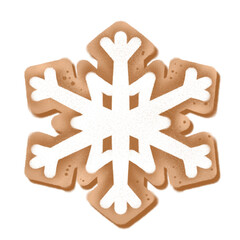 Fototapeta premium Christmas cookie snow flex shape