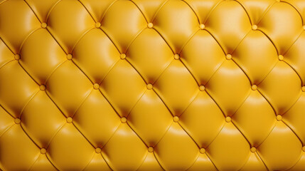 Yellow leather capitone background texture